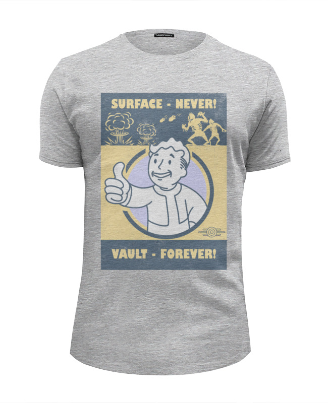 Printio Футболка Wearcraft Premium Slim Fit Fallout. vault - forever! printio футболка wearcraft premium slim fit fallout vault forever