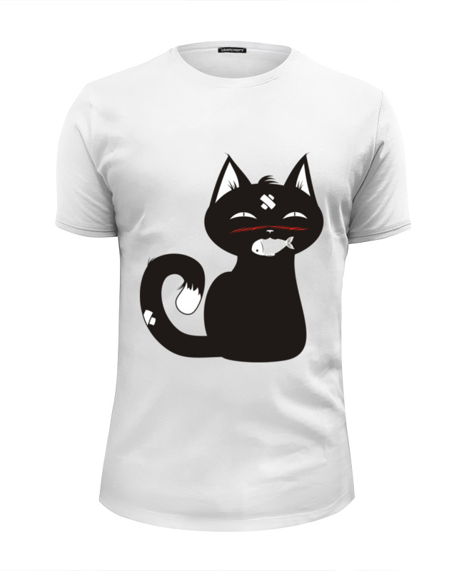 Printio Футболка Wearcraft Premium Slim Fit Котенок-охотник мужская футболка белый котенок s черный