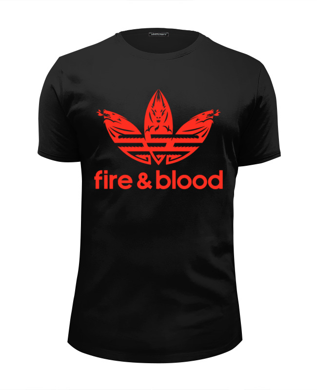 Printio Футболка Wearcraft Premium Slim Fit ◈fire and blood◈ printio футболка классическая fire and blood