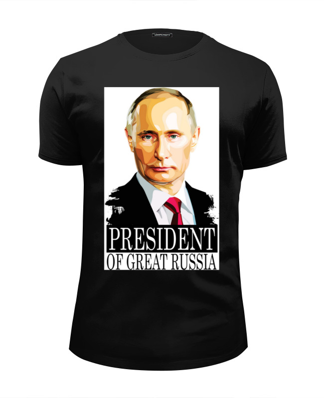 Printio Футболка Wearcraft Premium Slim Fit Путин printio футболка wearcraft premium slim fit герб российской федерации