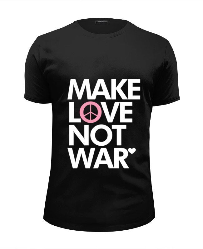 Printio Футболка Wearcraft Premium Slim Fit Make love not war printio толстовка wearcraft premium унисекс make love not war