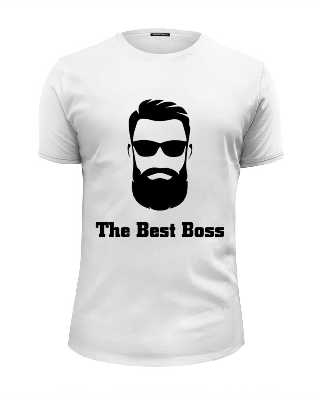 Printio Футболка Wearcraft Premium Slim Fit The best boss with beard printio чехол для iphone 8 plus объёмная печать the best boss with beard