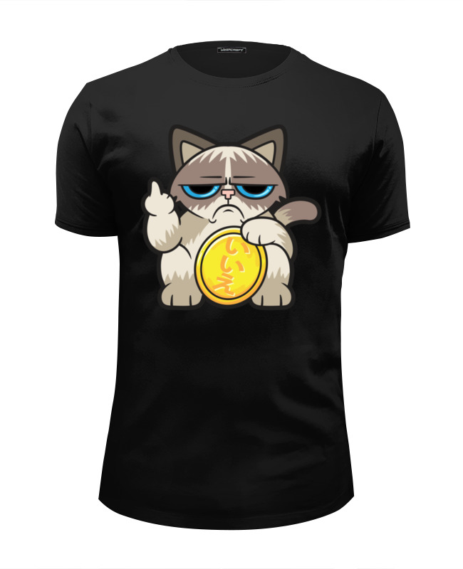 Printio Футболка Wearcraft Premium Slim Fit Угрюмый кот printio футболка wearcraft premium slim fit угрюмый кот