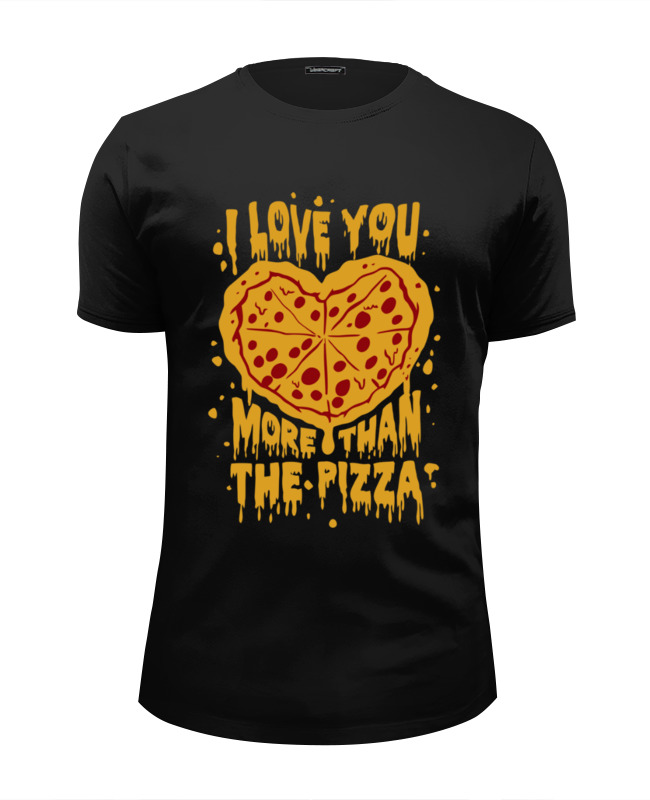 printio футболка wearcraft premium slim fit люблю тебя больше пиццы Printio Футболка Wearcraft Premium Slim Fit Люблю тебя больше пиццы