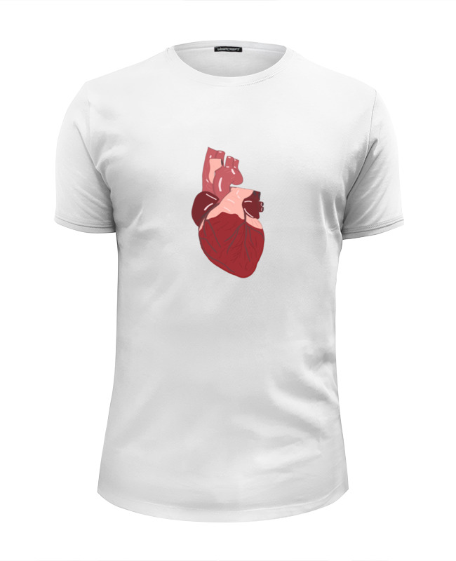 printio футболка wearcraft premium slim fit две половинки Printio Футболка Wearcraft Premium Slim Fit Анатомическое сердце