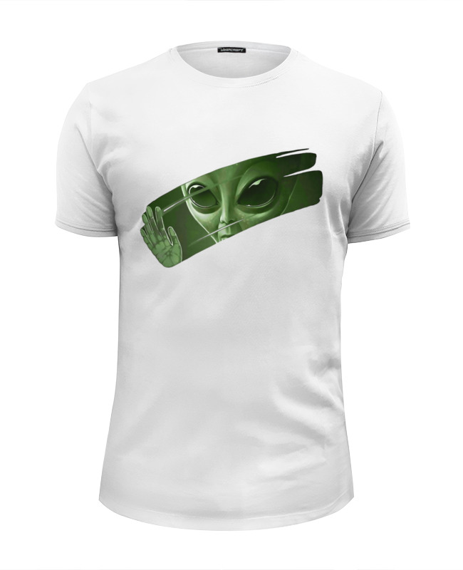 printio футболка wearcraft premium slim fit astronaut alien Printio Футболка Wearcraft Premium Slim Fit Alien