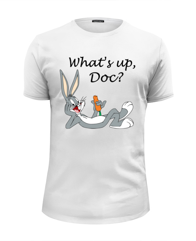 футболка с аниме кролик багз бани Printio Футболка Wearcraft Premium Slim Fit Багз банни