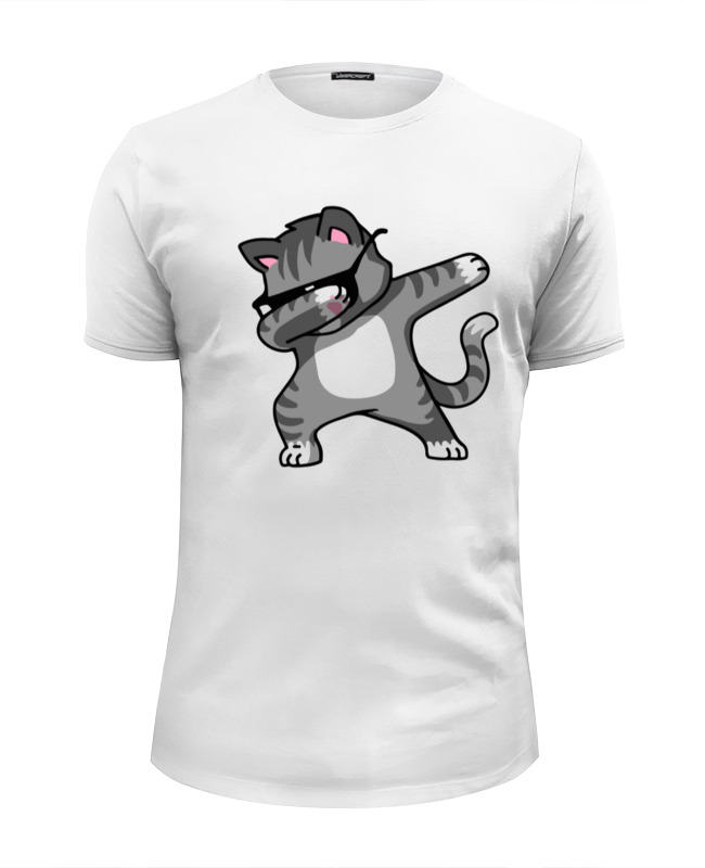 Printio Футболка Wearcraft Premium Slim Fit Кот танцует дэб printio футболка wearcraft premium собака танцует дэб