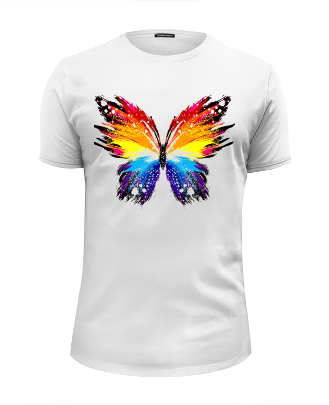 Printio Футболка Wearcraft Premium Slim Fit бабочка, радуга printio футболка wearcraft premium slim fit бабочка