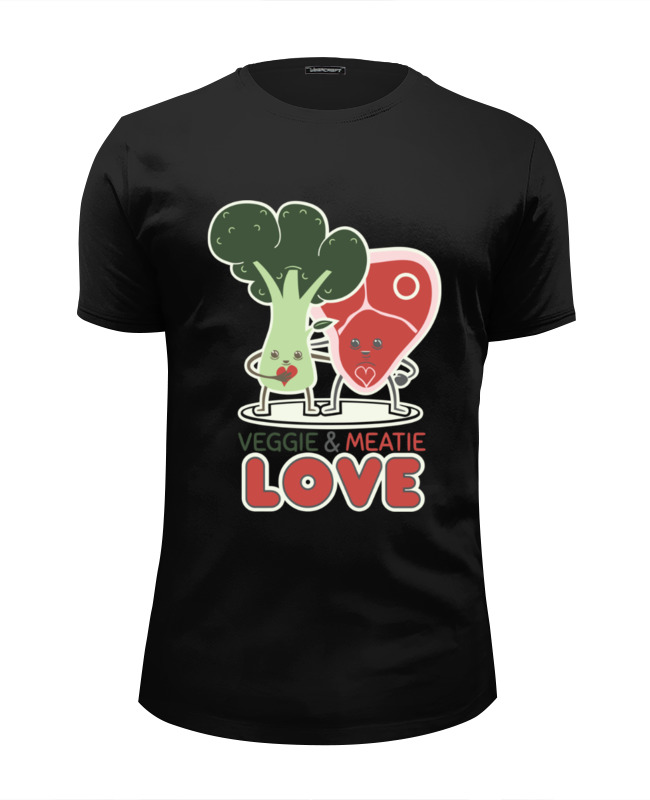 Printio Футболка Wearcraft Premium Slim Fit Овощно-мясная любовь printio свитшот унисекс хлопковый овощно мясная любовь