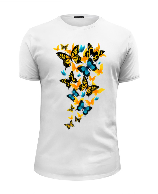 Printio Футболка Wearcraft Premium Slim Fit Бабочки летают бабочки... printio футболка wearcraft premium slim fit дерево бабочек