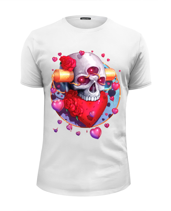 Printio Футболка Wearcraft Premium Slim Fit Heart skull printio футболка wearcraft premium slim fit heart skull