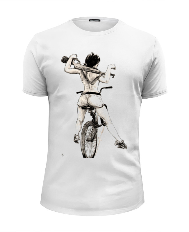 Printio Футболка Wearcraft Premium Slim Fit Девушка, карабин, велосипед девушка карабин велосипед 1338301 4xs белый