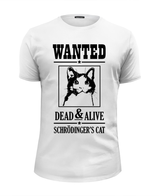 Printio Футболка Wearcraft Premium Slim Fit Кот шрёдингера printio футболка wearcraft premium slim fit кот шрёдингера живой мертвый