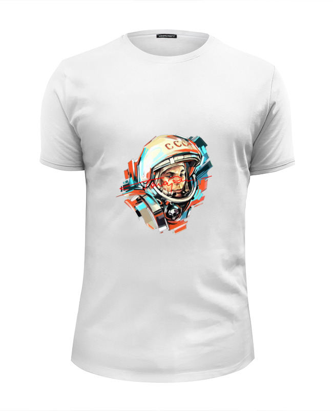 Printio Футболка Wearcraft Premium Slim Fit Юрий гагарин (1)