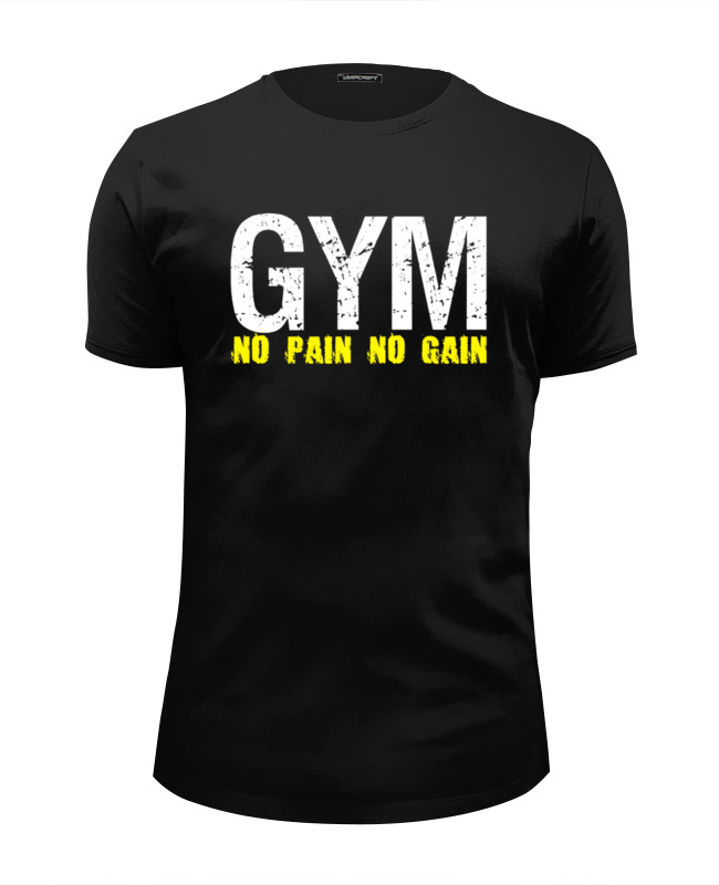 Printio Футболка Wearcraft Premium Slim Fit Gym no pain no gain printio футболка wearcraft premium slim fit no pain no gain