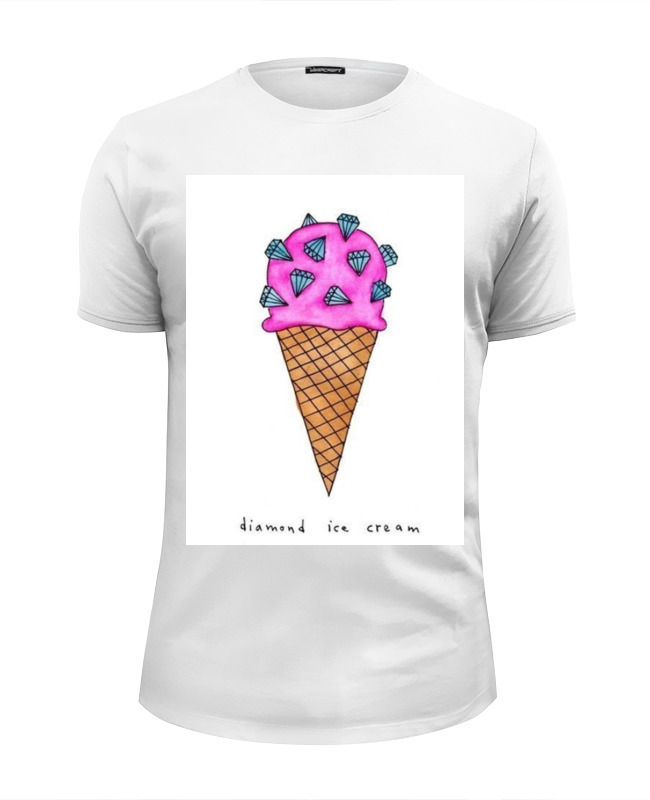 Printio Футболка Wearcraft Premium Slim Fit Diamond ice cream printio футболка wearcraft premium diamond ice cream