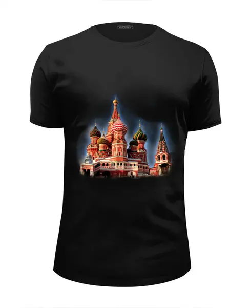 Заказать мужскую футболку в Москве. Футболка базовая Москва от Fil6 - готовые дизайны и нанесение принтов.