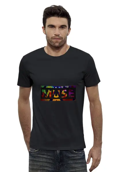 Заказать мужскую футболку в Москве. Футболка базовая Muse into me от alex242front - готовые дизайны и нанесение принтов.