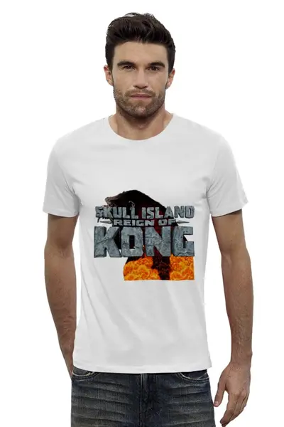 Заказать мужскую футболку в Москве. Футболка базовая Skull Island от balden - готовые дизайны и нанесение принтов.