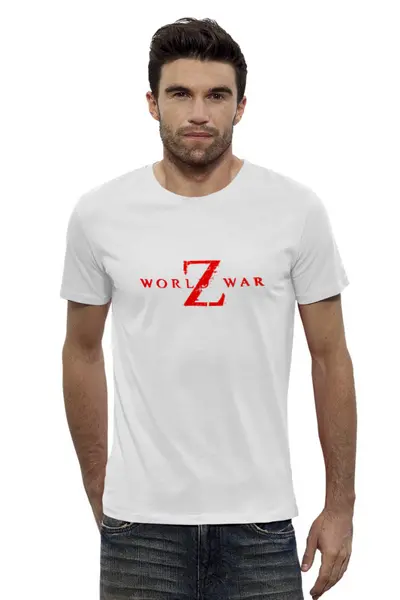 Заказать мужскую футболку в Москве. Футболка базовая World War Z от THE_NISE  - готовые дизайны и нанесение принтов.