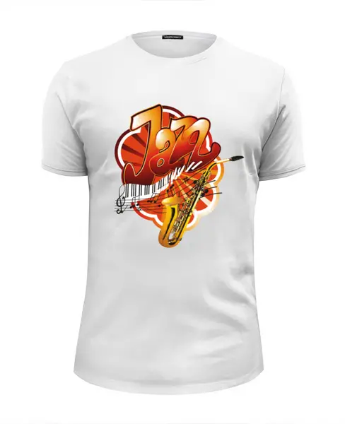 Заказать мужскую футболку в Москве. Футболка базовая Джаз апельсиновый.  от Zorgo-Art  - готовые дизайны и нанесение принтов.