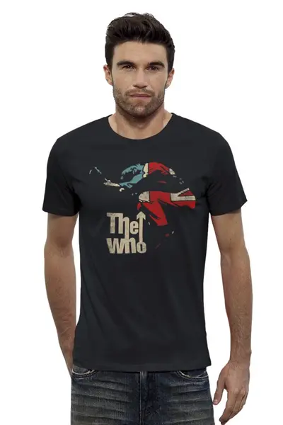Заказать мужскую футболку в Москве. Футболка базовая The Who от geekbox - готовые дизайны и нанесение принтов.