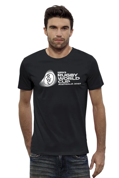 Заказать мужскую футболку в Москве. Футболка базовая Австралия 2027 от Rugby  Man - готовые дизайны и нанесение принтов.