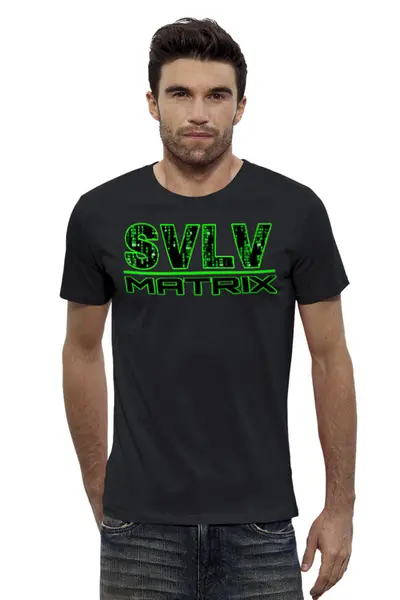 Заказать мужскую футболку в Москве. Футболка базовая SVLV Matrix  от Ирина Савелова - готовые дизайны и нанесение принтов.