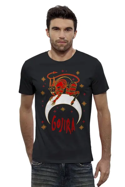 Заказать мужскую футболку в Москве. Футболка базовая Gojira от geekbox - готовые дизайны и нанесение принтов.