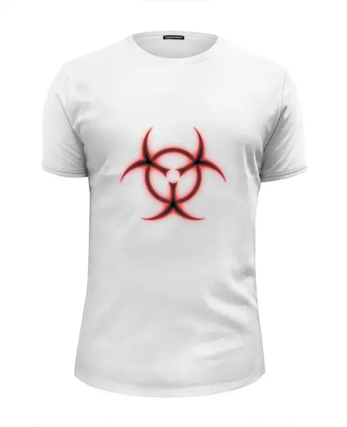 Заказать мужскую футболку в Москве. Футболка базовая Biohazard от THE_NISE  - готовые дизайны и нанесение принтов.