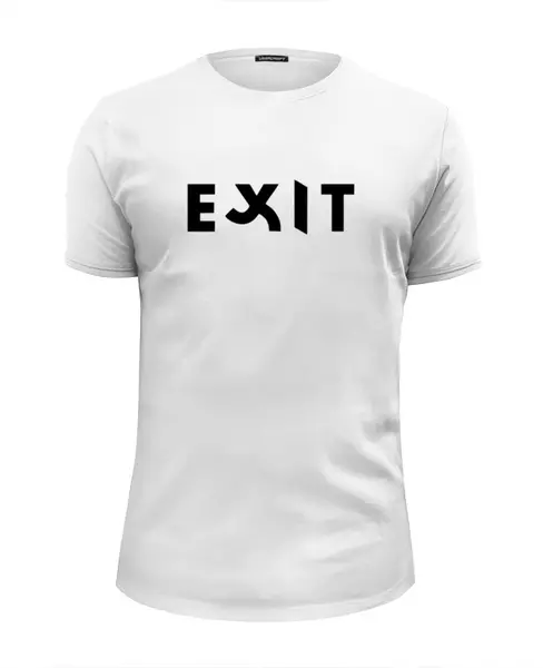 Заказать мужскую футболку в Москве. Футболка базовая EXIT    от T-shirt print  - готовые дизайны и нанесение принтов.