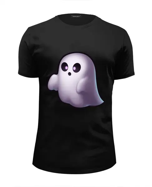 Заказать мужскую футболку в Москве. Футболка базовая Ghost от rinkusu - готовые дизайны и нанесение принтов.