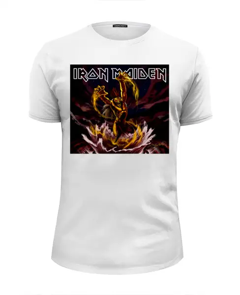 Заказать мужскую футболку в Москве. Футболка базовая Iron Maiden Band от Leichenwagen - готовые дизайны и нанесение принтов.