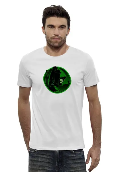 Заказать мужскую футболку в Москве. Футболка базовая Зеленая Стрела от Крейн Трейсер - готовые дизайны и нанесение принтов.