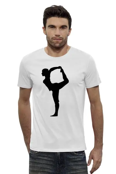 Заказать мужскую футболку в Москве. Футболка базовая yoga-3 от Max - готовые дизайны и нанесение принтов.