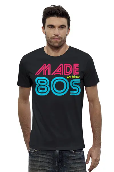 Заказать мужскую футболку в Москве. Футболка базовая Made in the 80's от balden - готовые дизайны и нанесение принтов.