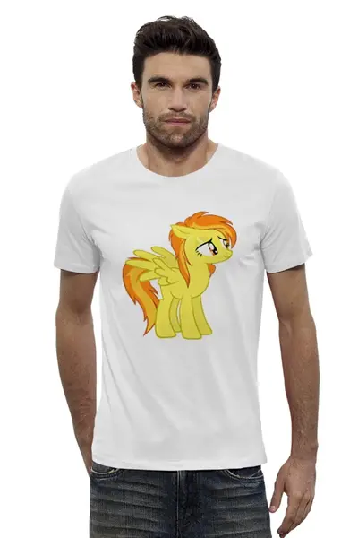 Заказать мужскую футболку в Москве. Футболка базовая pony от Oktavi - готовые дизайны и нанесение принтов.