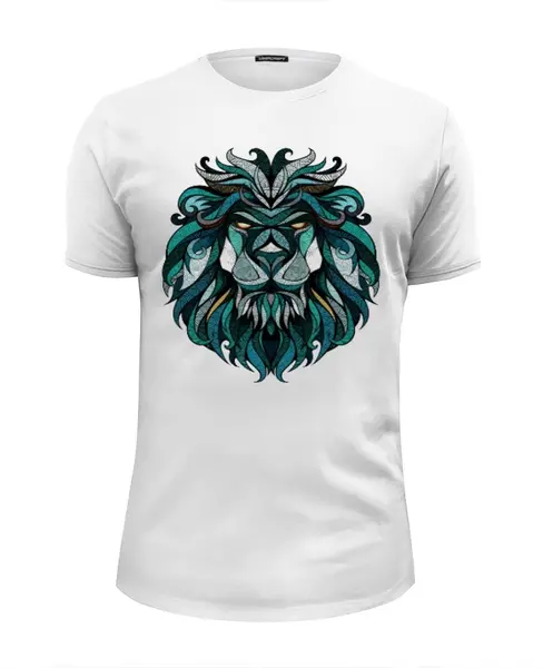 Заказать мужскую футболку в Москве. Футболка базовая Lion. от antosha - готовые дизайны и нанесение принтов.