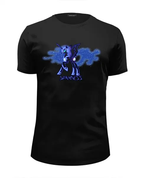 Заказать мужскую футболку в Москве. Футболка базовая MLP Neon Nightmare Moon от cigaretko - готовые дизайны и нанесение принтов.