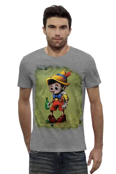 Заказать мужскую футболку в Москве. Футболка базовая Пинокио уже не тот от funk - готовые дизайны и нанесение принтов.
