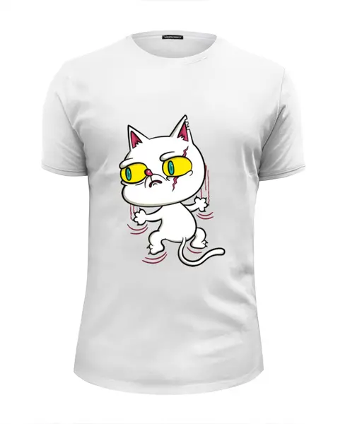 Заказать мужскую футболку в Москве. Футболка базовая Белый Кот от originals - готовые дизайны и нанесение принтов.