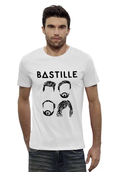 Заказать мужскую футболку в Москве. Футболка базовая Bastille  от geekbox - готовые дизайны и нанесение принтов.