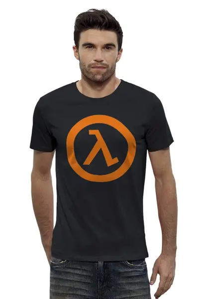 Заказать мужскую футболку в Москве. Футболка базовая Half Life от Vitun - готовые дизайны и нанесение принтов.