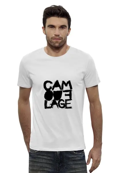 Заказать мужскую футболку в Москве. Футболка базовая Camouflage band LOGO от Black Pimpf - готовые дизайны и нанесение принтов.