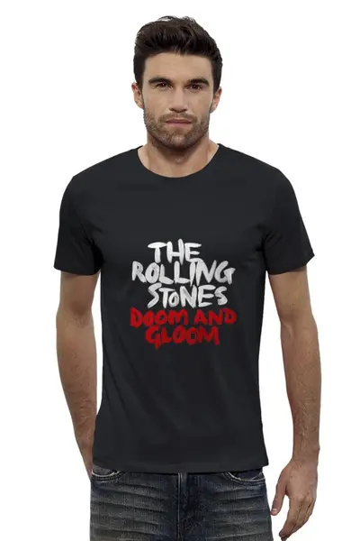 Заказать мужскую футболку в Москве. Футболка базовая The Rolling Stone wear от dmitry.gluhov - готовые дизайны и нанесение принтов.