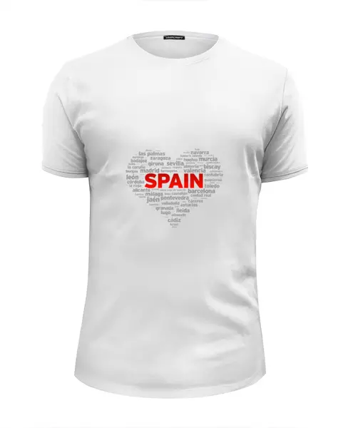 Заказать мужскую футболку в Москве. Футболка базовая Испания от Виктор Гришин - готовые дизайны и нанесение принтов.