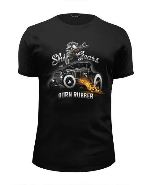Заказать мужскую футболку в Москве. Футболка базовая Shift Gears... от shap - готовые дизайны и нанесение принтов.