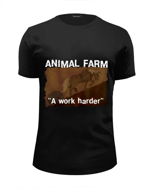 Заказать мужскую футболку в Москве. Футболка базовая animal farm от торгаш - готовые дизайны и нанесение принтов.