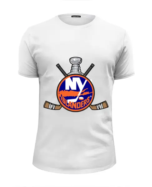 Заказать мужскую футболку в Москве. Футболка базовая Нью-Йорк Айлендерс  от kspsshop - готовые дизайны и нанесение принтов.